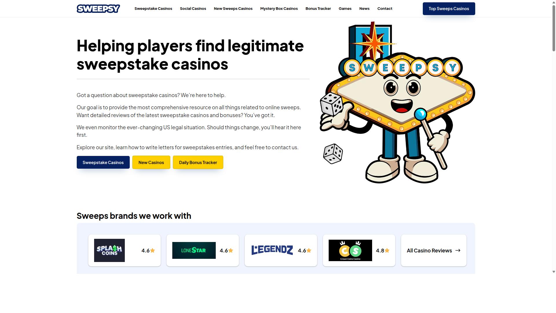 sweepsy.com website