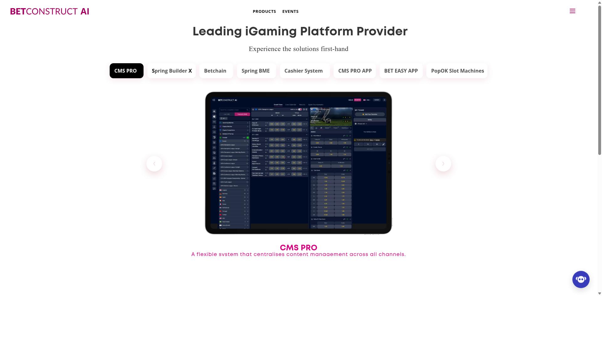 BetConstruct website